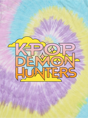 KPop Demon Hunters Adult Tie-Dye T-Shirt HUNTR/X Summer Festival