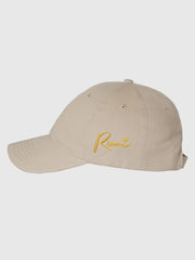 KPop Demon Hunters Gold Embroidered Adult Dad Hat HUNTR/X Logo & Rumi Signature