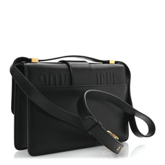 Box Calfskin 30 Montaigne Flap Bag Black