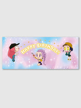 KPop Demon Hunters HUNTR/X Birthday Banner
