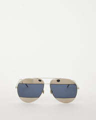 Dior SIlver and Black Lens Dior DIORSPLIT1 Aviator Sunglasses