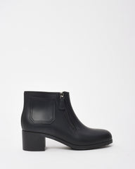 Chanel Black PVC Rubber CC Logo Ankle Booties - 38