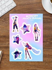 KPop Demon Hunters HUNTR/X Sticker Sheet