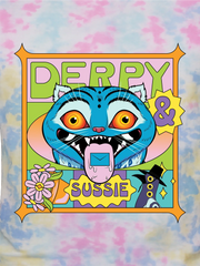 KPop Demon Hunters Adult Tie-Dye T-Shirt Derpy & Sussie Summer Vibes