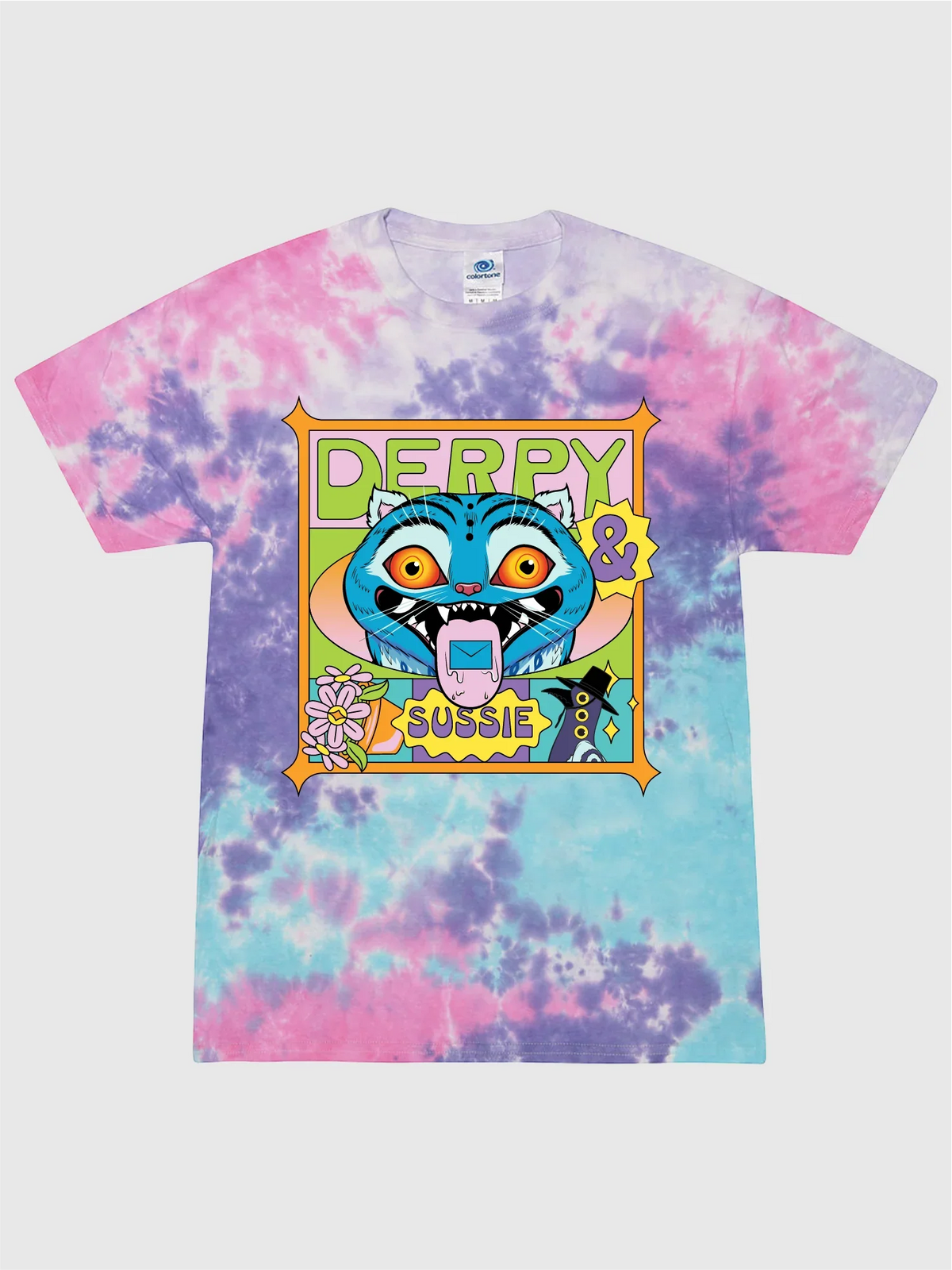 KPop Demon Hunters Youth Tie-Dye T-Shirt Derpy & Sussie Summer Time