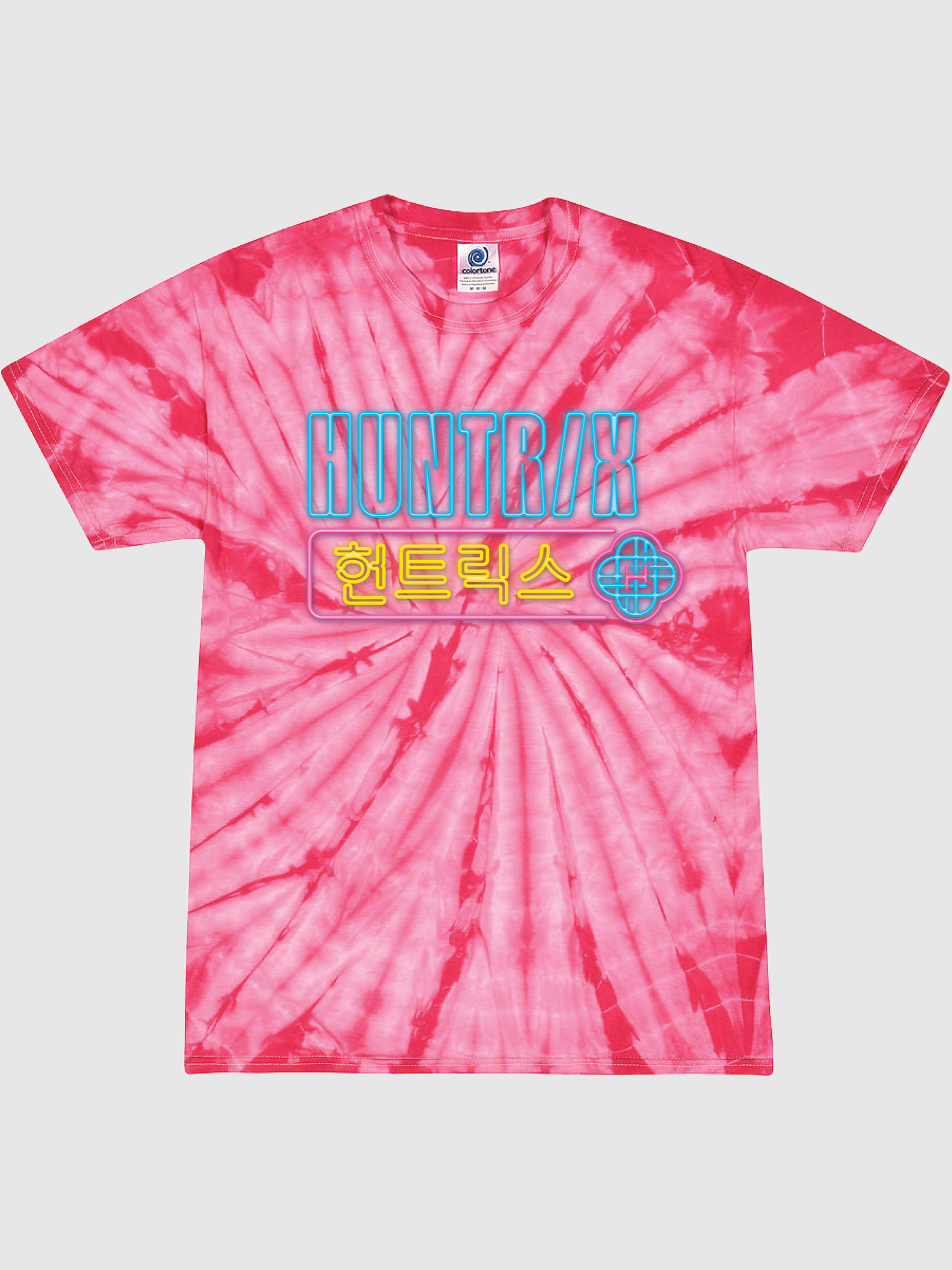 KPop Demon Hunters Adult Tie-Dye T-Shirt HUNTR/X Summer Nights