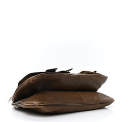 Calfskin Medium Gaucho Double Saddle Bag Brown