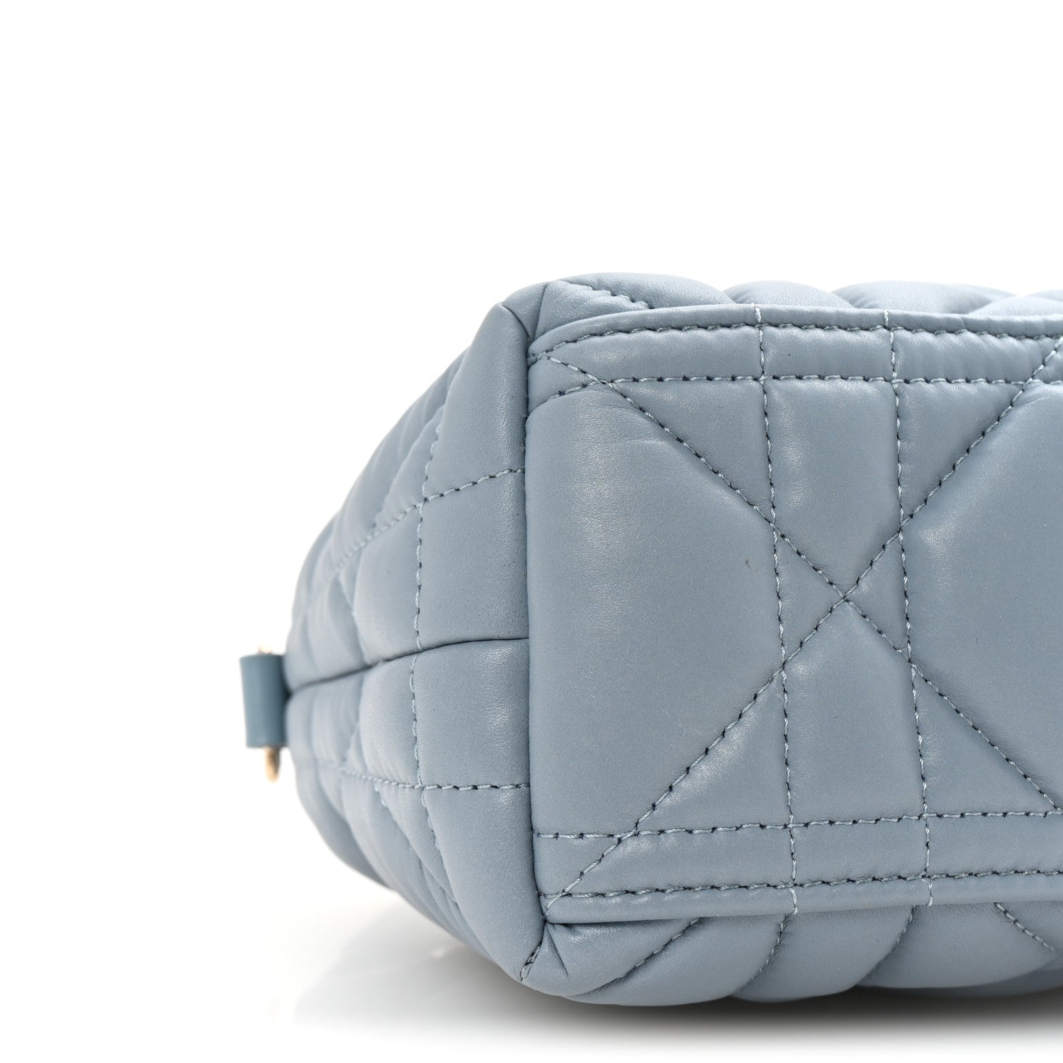 Calfskin Macrocannage Small Diortravel Nomad Pouch Bracing Blue