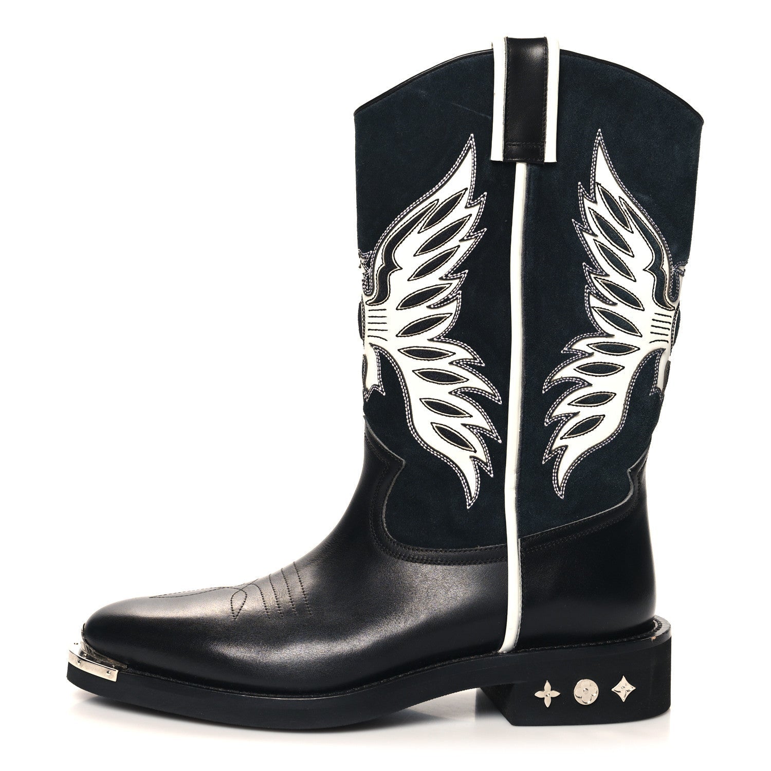 Calfskin Canyon Mens Cowboy Boots 9 Black