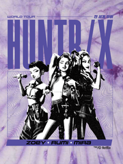 KPop Demon Hunters HUNTR/X Youth Tie-Dye T-Shirt