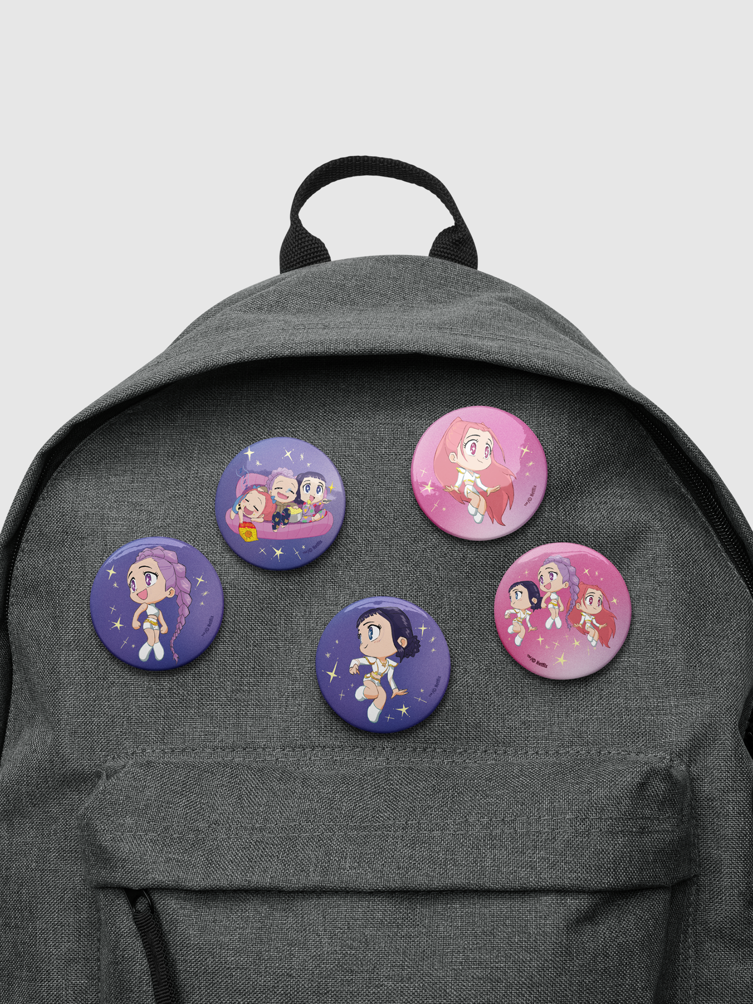 KPop Demon Hunters Chibi HUNTR/X Finale Pin Set