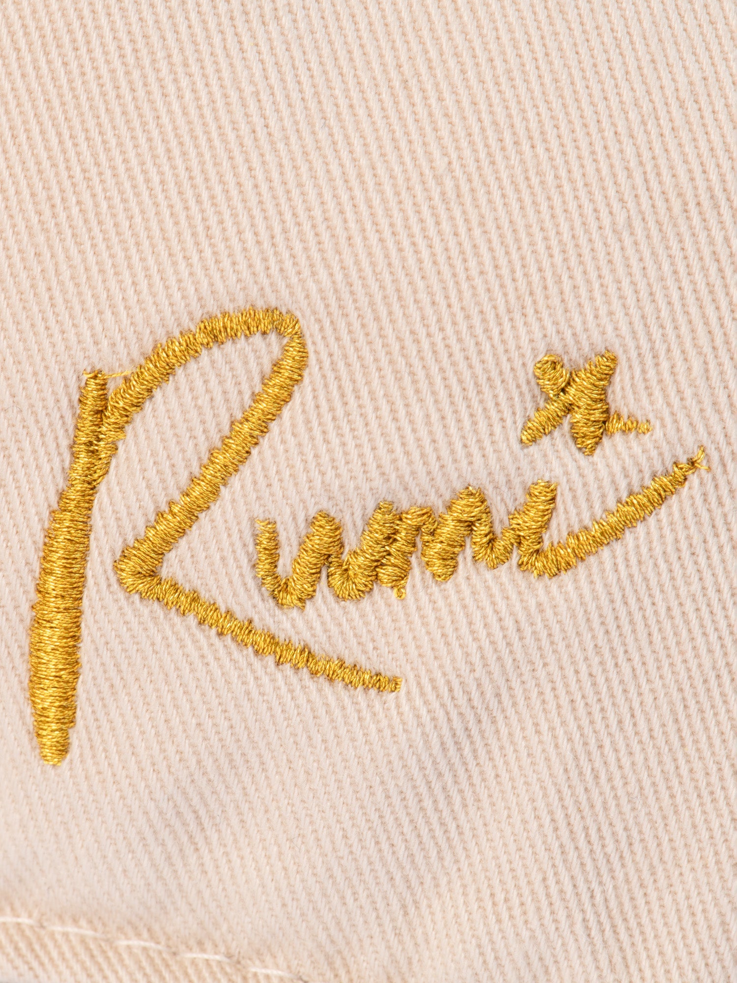 KPop Demon Hunters Gold Embroidered Adult Dad Hat HUNTR/X Logo & Rumi Signature