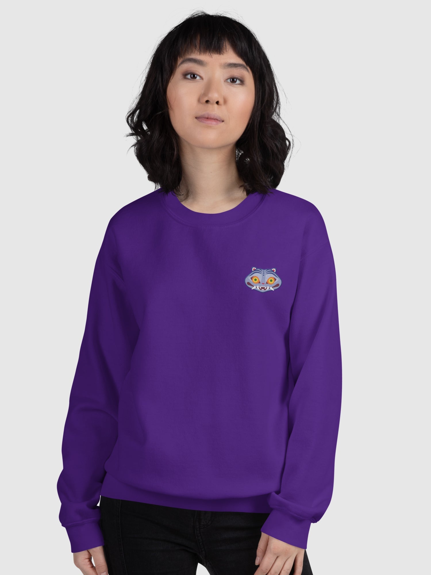 KPop Demon Hunters Derpy Tiger Embroidered Sweatshirt