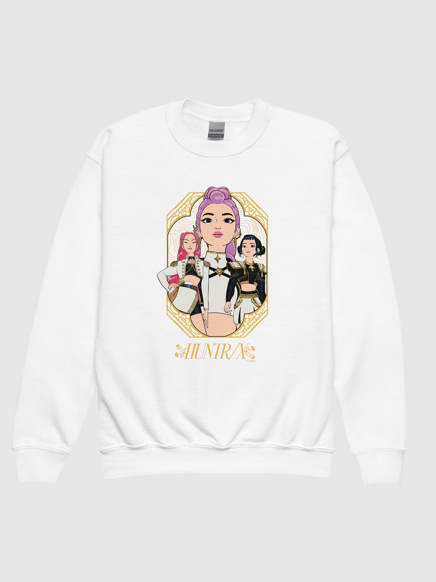 KPop Demon Hunters Kids Crewneck HUNTR/X Golden