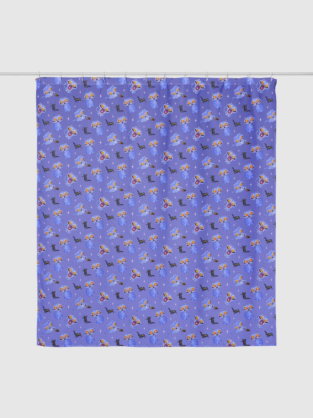 KPop Demon Hunters Derpy Tiger and Sussie Magpie Shower Curtain