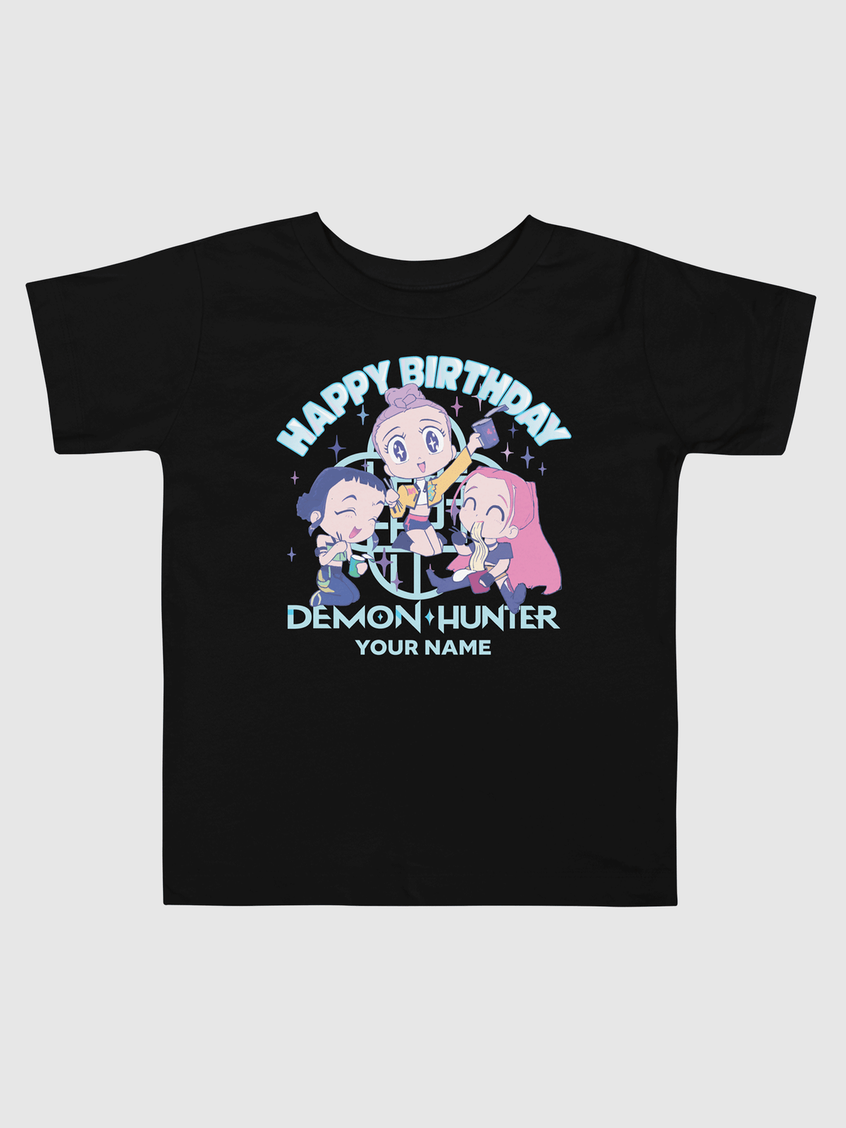 KPop Demon Hunters HUNTR/X Birthday Personalized Toddler Short Sleeve T-Shirt