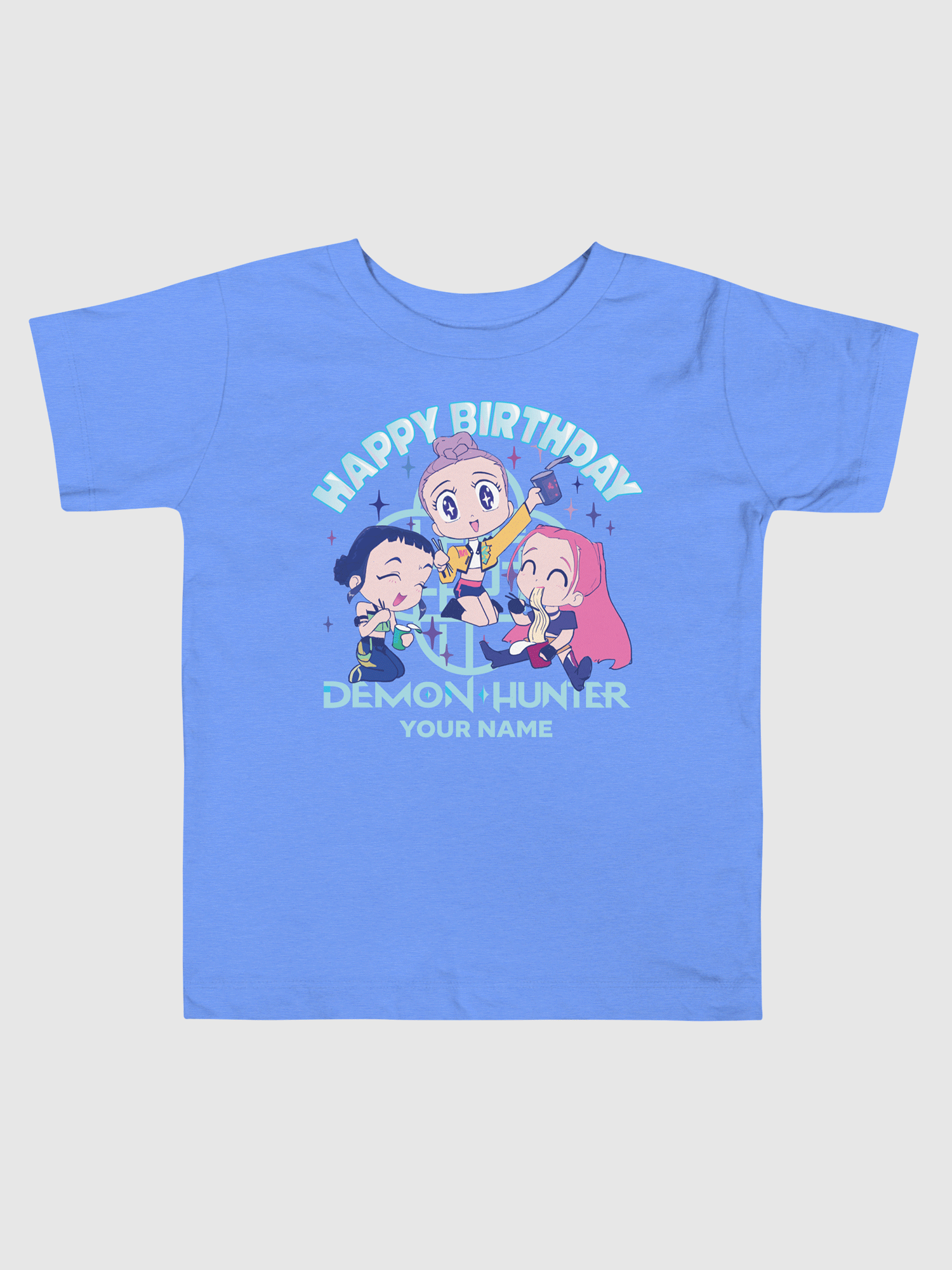 KPop Demon Hunters HUNTR/X Birthday Personalized Toddler Short Sleeve T-Shirt