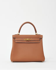 Hermès Gold Togo Leather Kelly Retourne 25 GHW