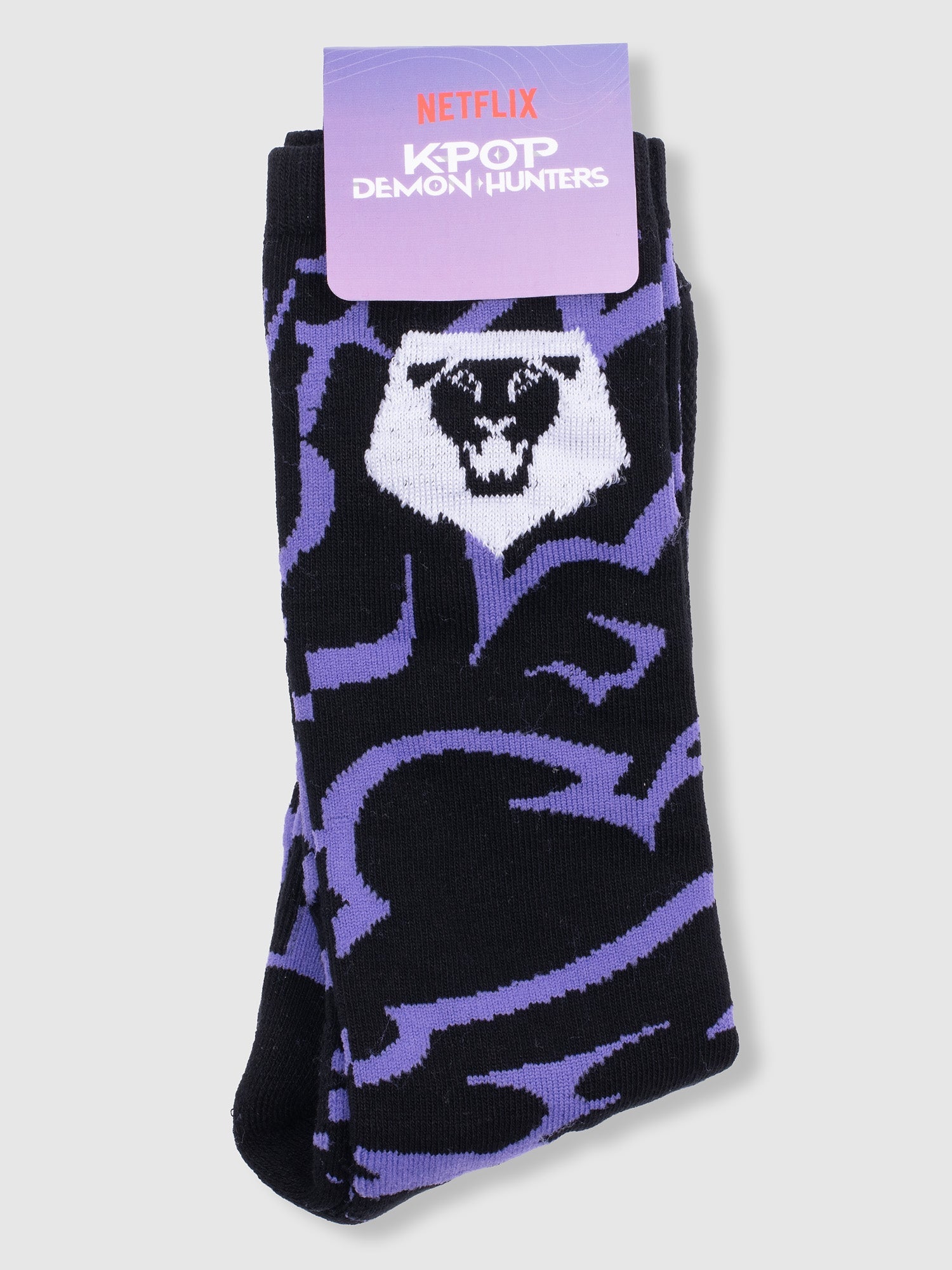 KPop Demon Hunters Youth Athletic Crew Sock Saja Boys Glow In The Dark