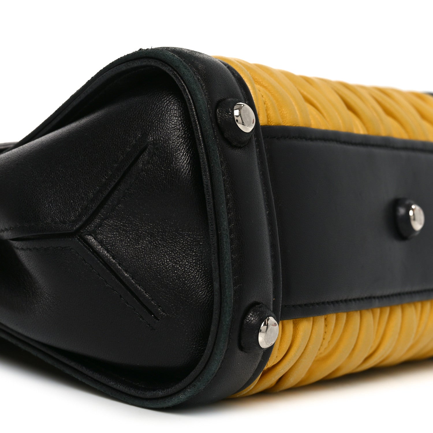 Nappa Matelasse Top Handle Bag Black Soleil